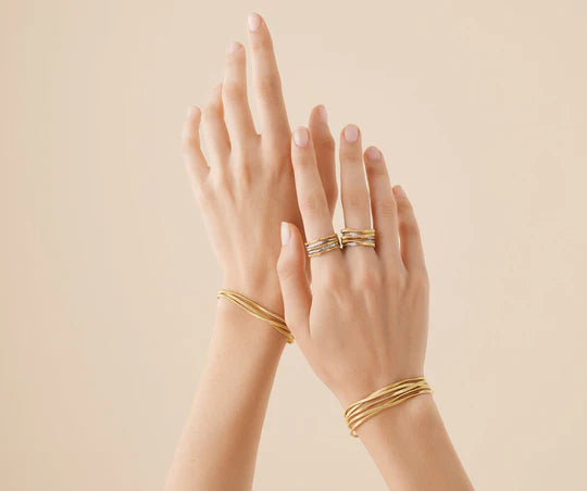 Marrakech 3-Strand Coil Bracelet in Yellow Gold