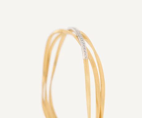 Marrakech 3-Strand Diamond Bar Bracelet in Yellow Gold