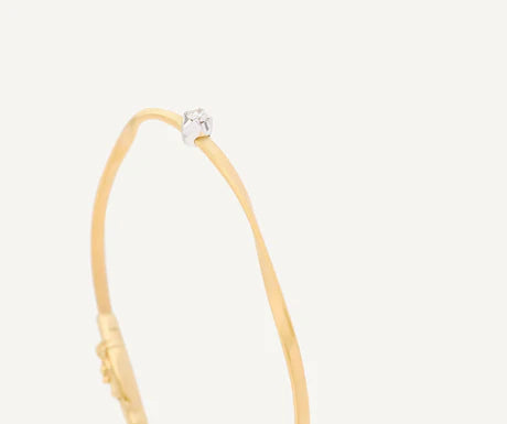 Marrakech Coil Diamond Bangle in Yellow Gold and White Gold