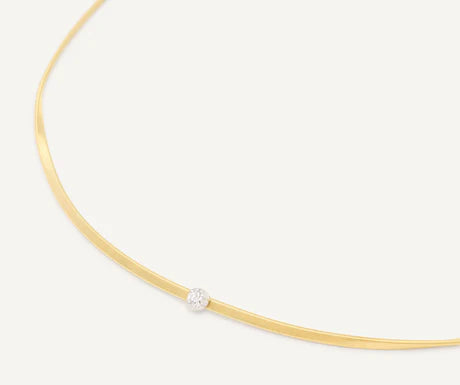 Marrakech Diamond Coil Necklace in Yellow Gold