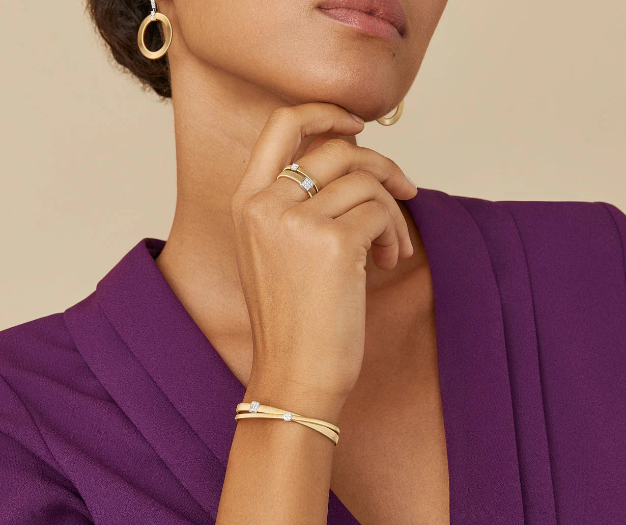 Masai Two Strand Crossover Diamond Bracelet