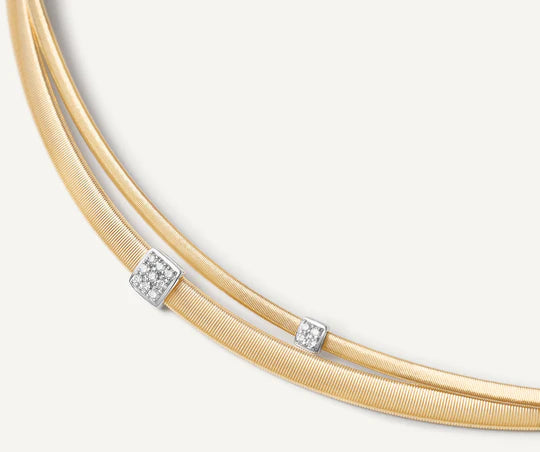 Masai 2-Strand Diamond Necklace in Yellow Gold