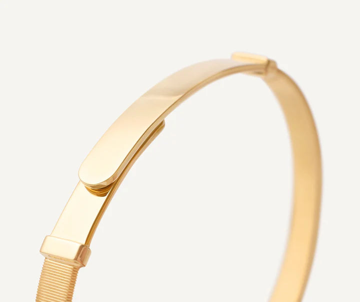 Masai Coil Bangle Bracelet in Yellow Gold