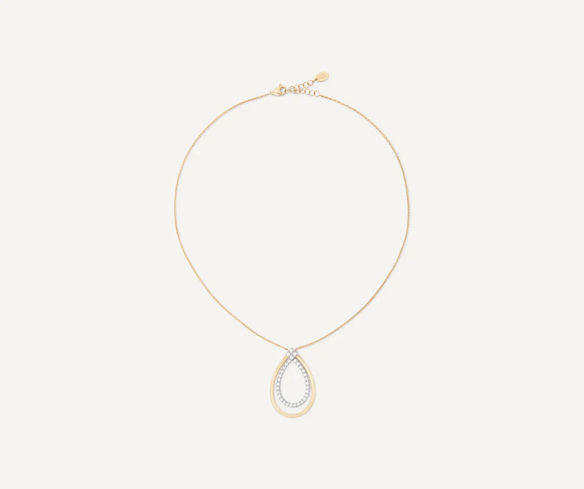 Masai Diamond Pendant Necklace in Yellow Gold and White Gold