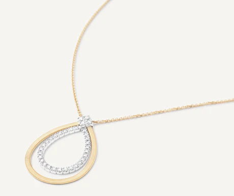 Masai Diamond Pendant Necklace in Yellow Gold and White Gold