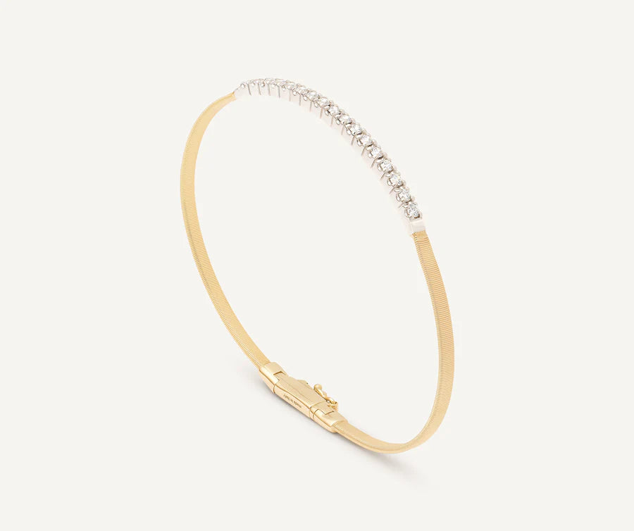 Masai Small Stackable Diamond Bracelet in Yellow Gold