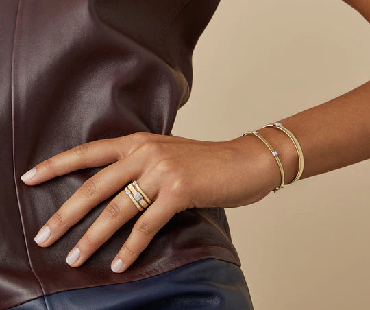 Masai Small Diamond Bracelet in Yellow and White Gold