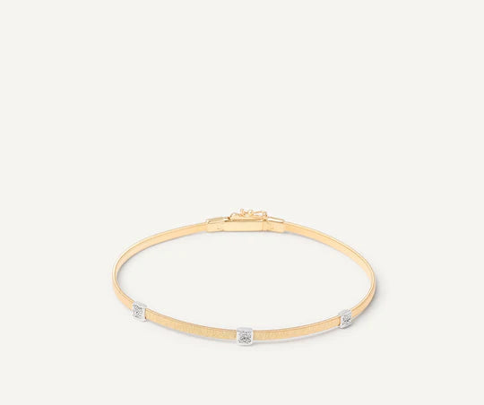 Masai Small Diamond Bracelet in Yellow and White Gold