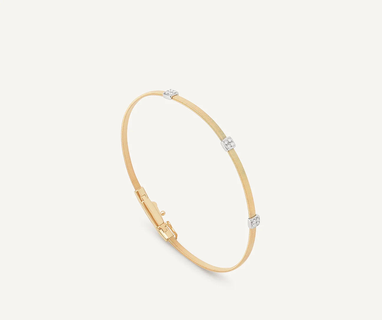 Masai Small Diamond Bracelet in Yellow and White Gold