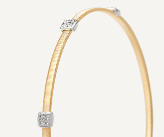 Masai Small Diamond Bracelet in Yellow and White Gold