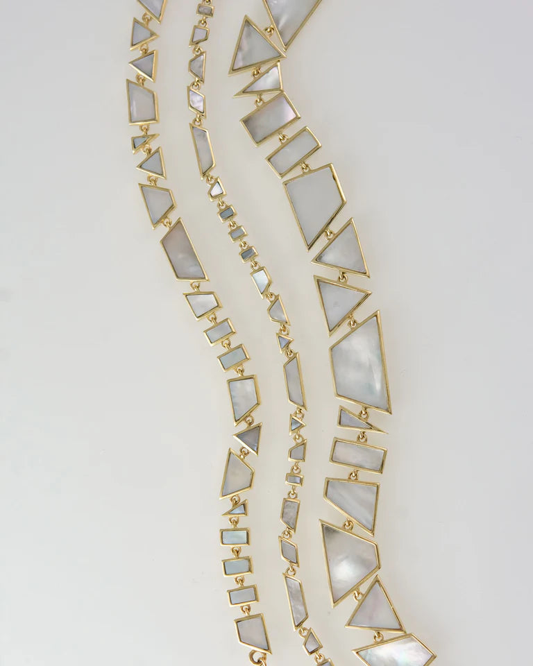 Mini Tesserae Pearl Bracelet in Yellow Gold