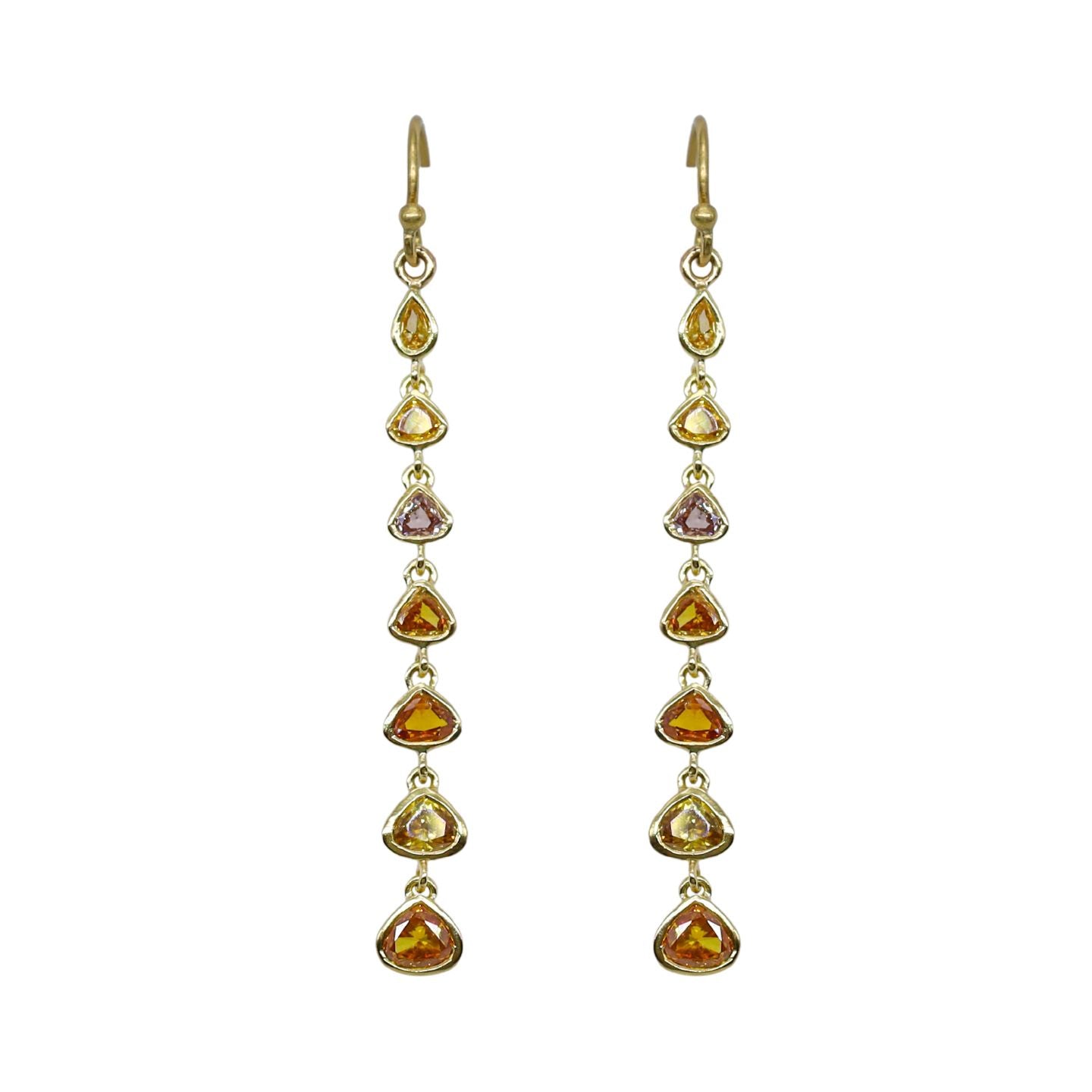 Cascade Earrings in Yellow Gold