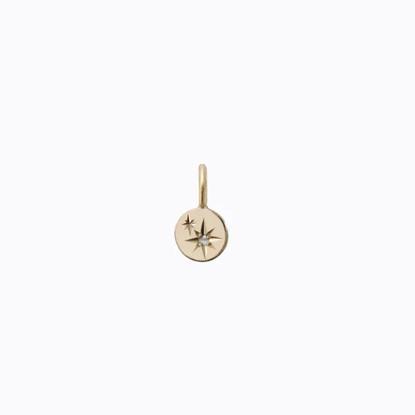 Moon Phase June Birthstone Charm in Yellow Gold
