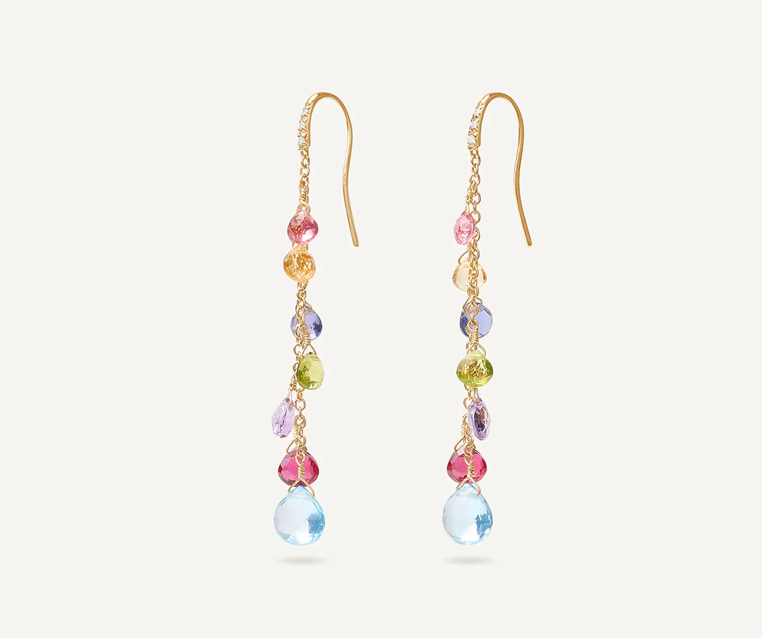 Paradise Gemstone Earrings in Yellow Gold