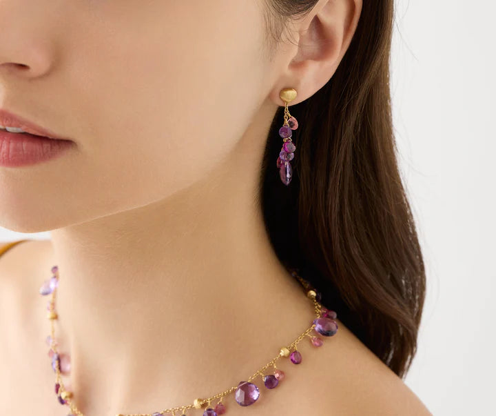 Paradise Multi-Strand Earrings in Yellow Gold