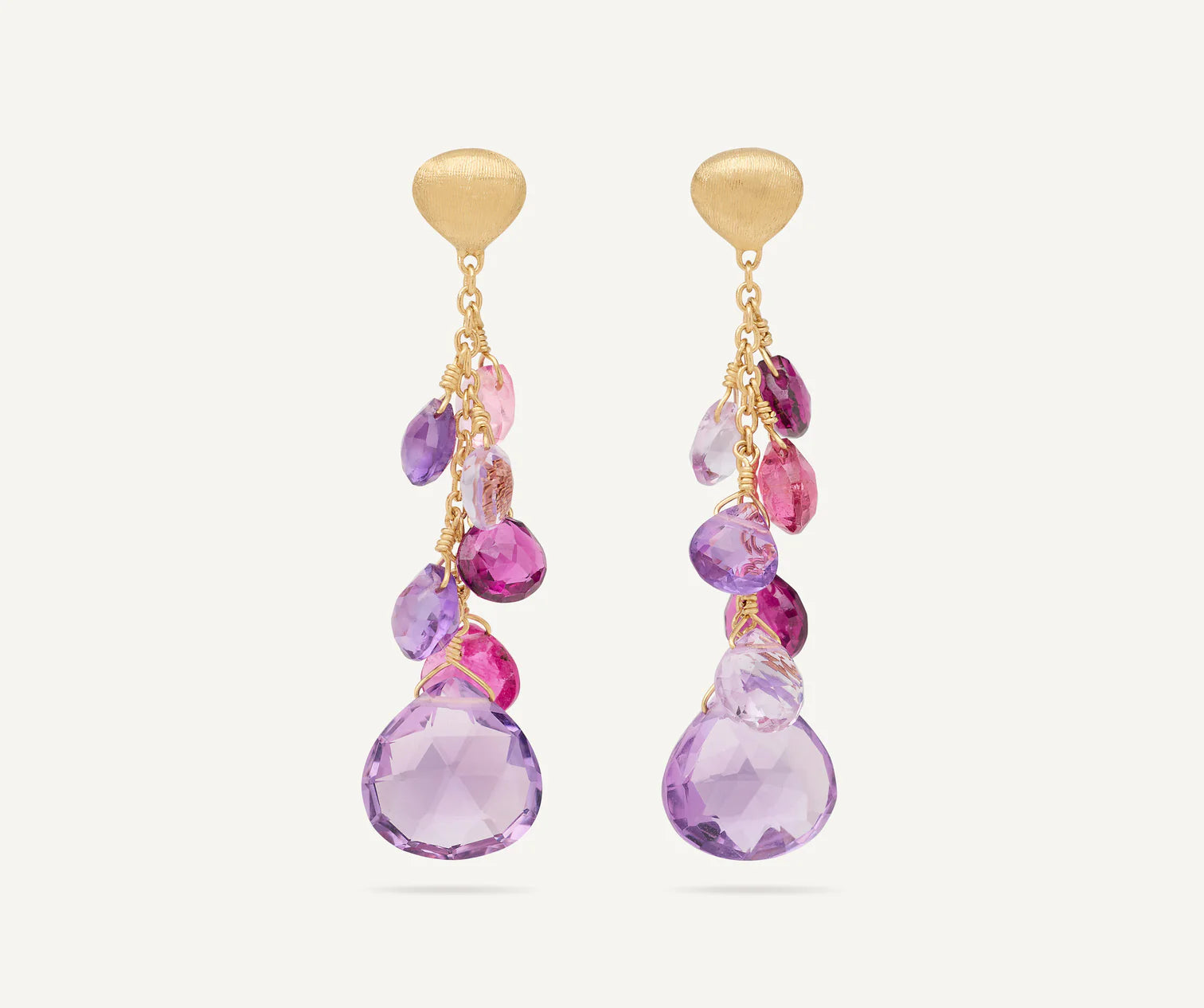 Paradise Multi-Strand Earrings in Yellow Gold