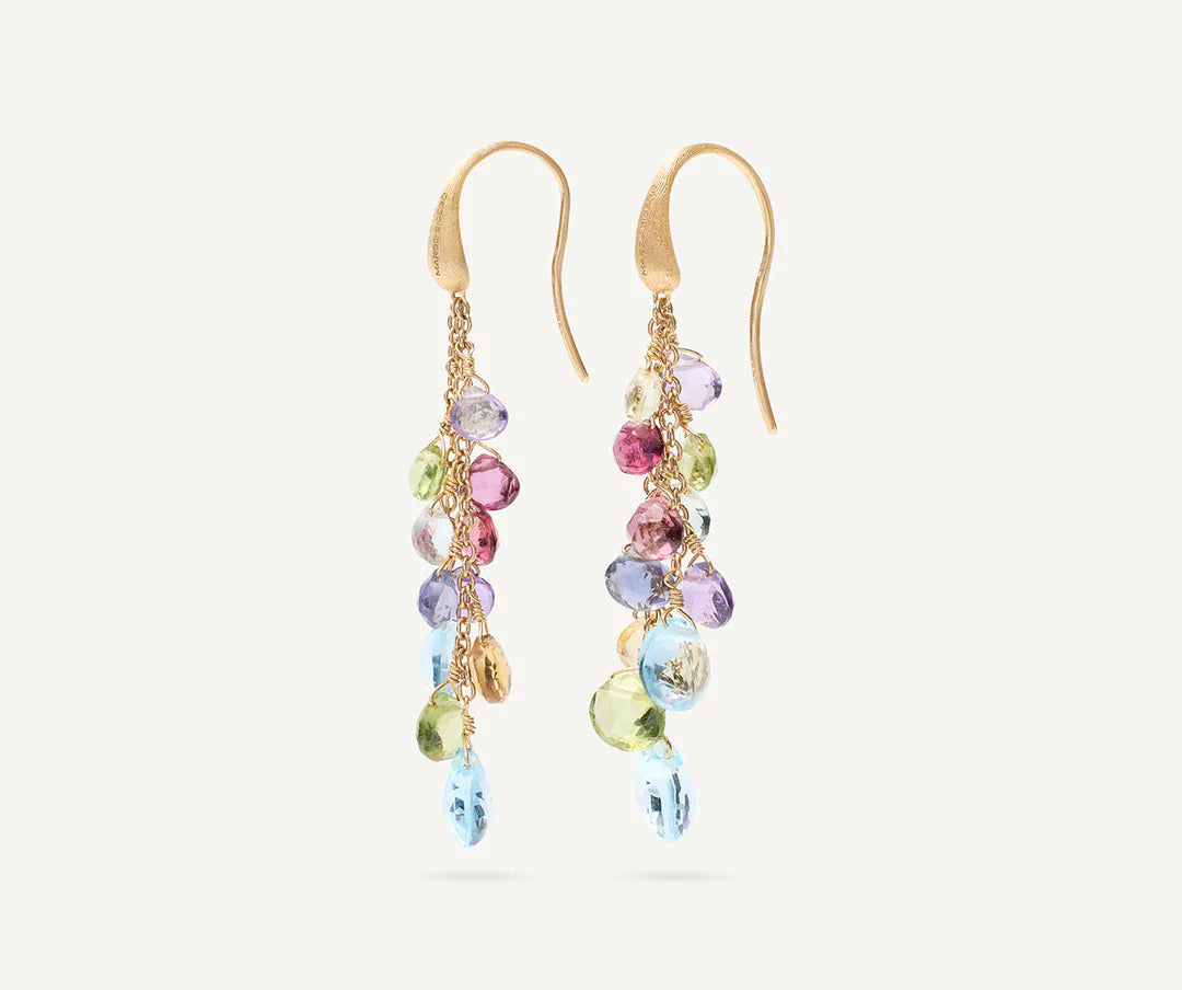 Paradise Multi-Strand Mixed Gemstone Earrings