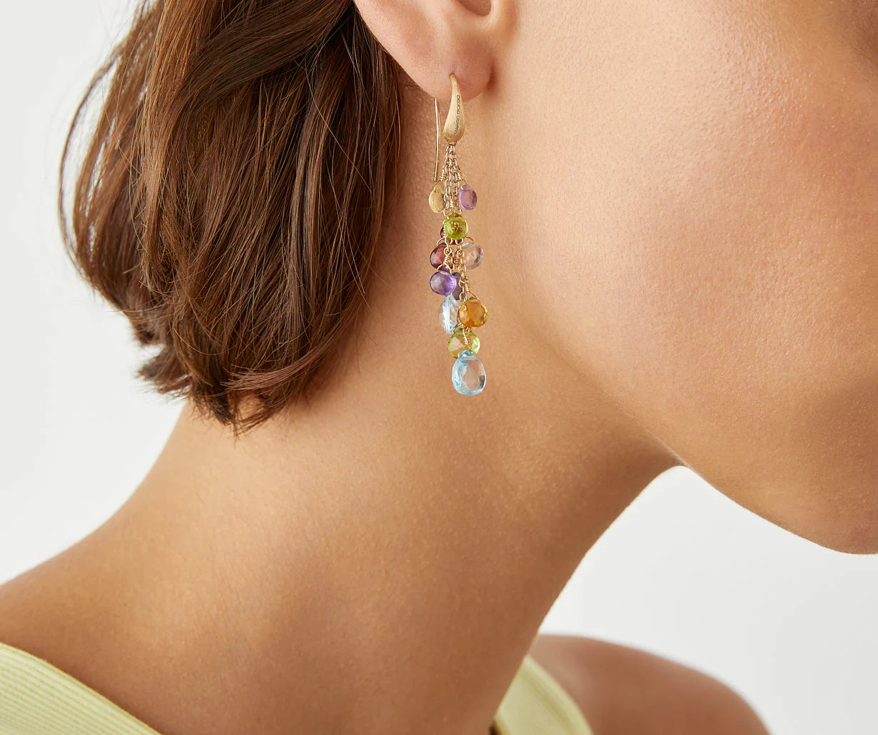 Paradise Multi-Strand Mixed Gemstone Earrings