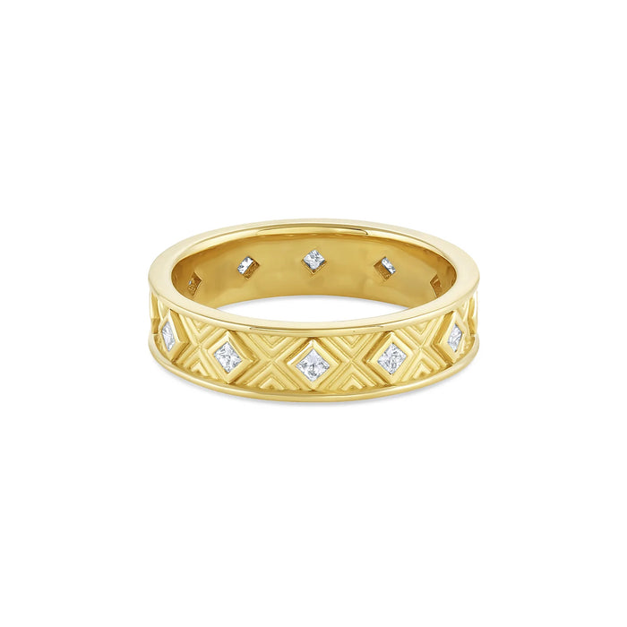 Petite Princess Eternity Band in Yellow Gold