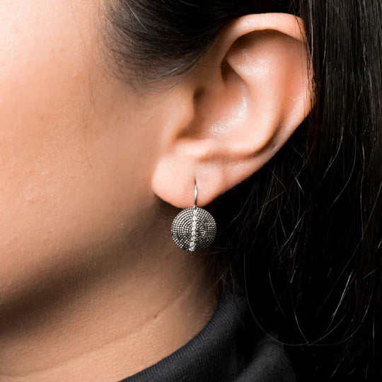 Ria Studs in Blackened Sterling Silver
