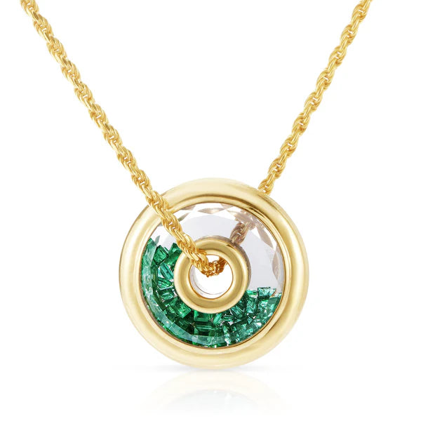 Roda 15 Pendant Necklace in Yellow Gold