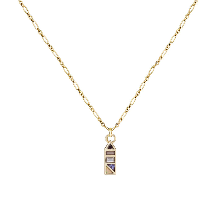 Tableau Pastel Roma Pendant Necklace in Yellow Gold