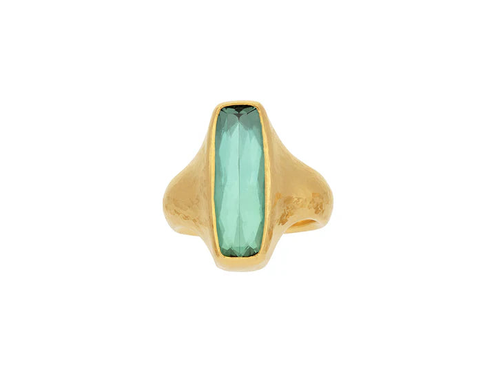 Prism Tourmaline Cocktail Ring in Yellow Gold