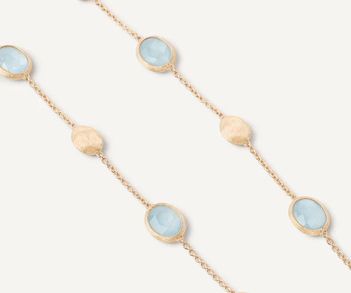 Siviglia Aquamarine Necklace in Yellow Gold