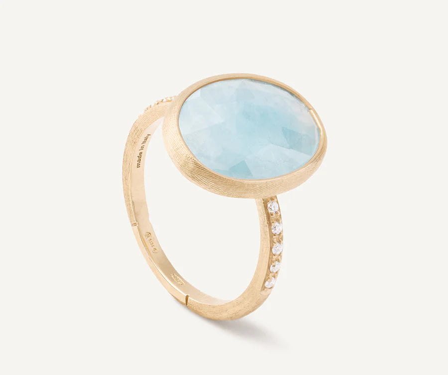 Siviglia Aquamarine Ring in Yellow Gold