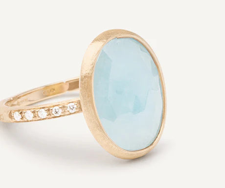 Siviglia Aquamarine Ring in Yellow Gold