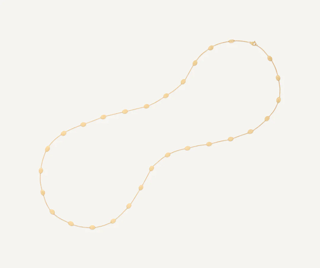 Siviglia Medium Bean Long Necklace in Yellow Gold
