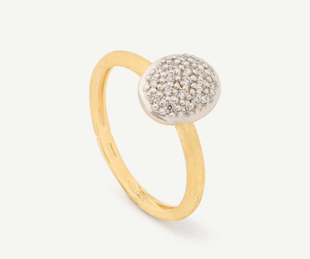Siviglia Diamond Pavé Ring in Yellow Gold and White Gold