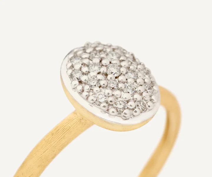Siviglia Diamond Pavé Ring in Yellow Gold and White Gold
