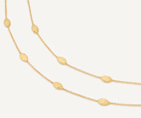 Siviglia Small Bean Short Necklace in Yellow Gold