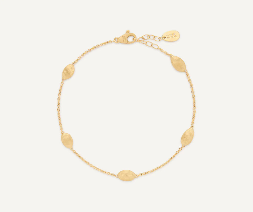 Siviglia Small Bean Bracelet in Yellow Gold