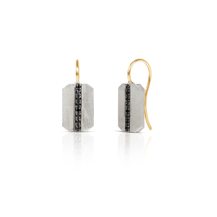 Lane La Petite Earrings in Vintage Sterling Silver and Yellow Gold