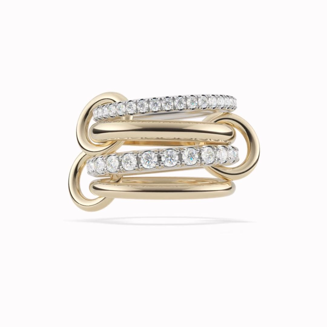 Halley Stack in Yellow Gold and White Gold