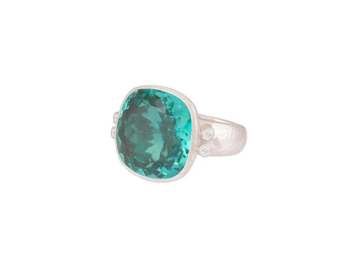 Sapphire Center Stone Cocktail Ring in Couture Silver