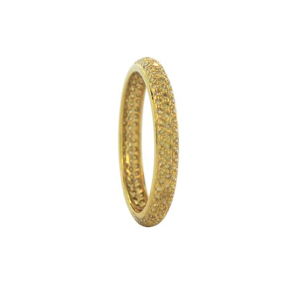 The Tire Band with Yellow Diamond in Yellow Gold