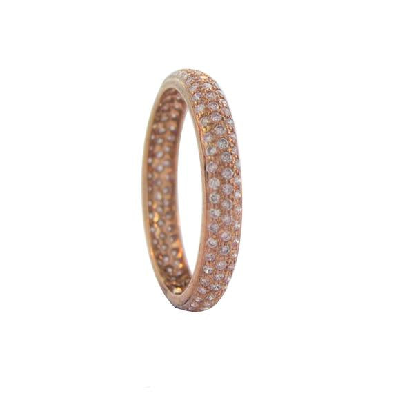 The Tire Band with Pink Diamond in Rose Gold