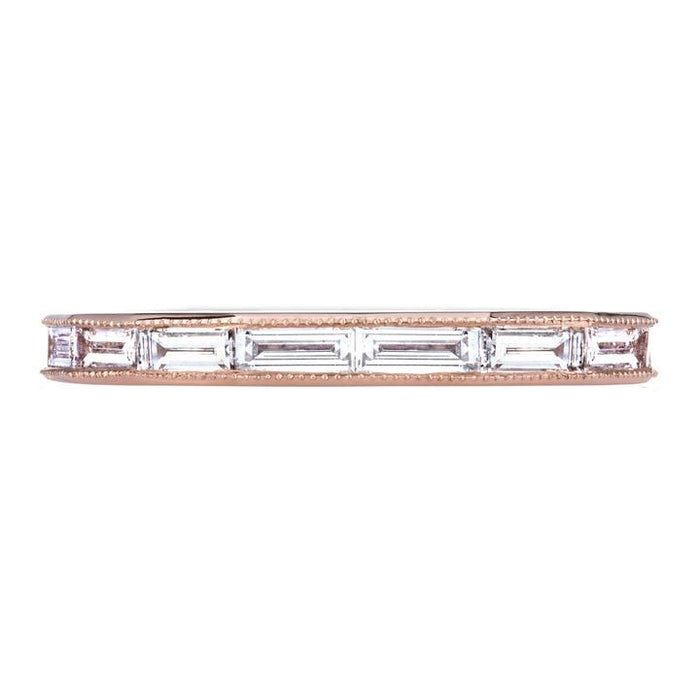The Silhouette Baguette Diamond Band in Rose Gold