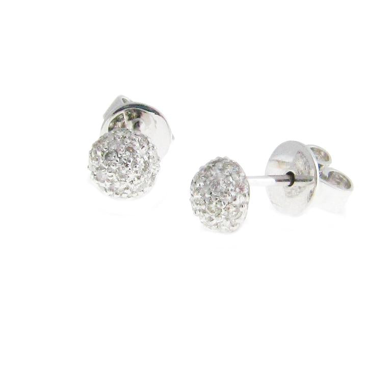 Disco Earrings in White Gold