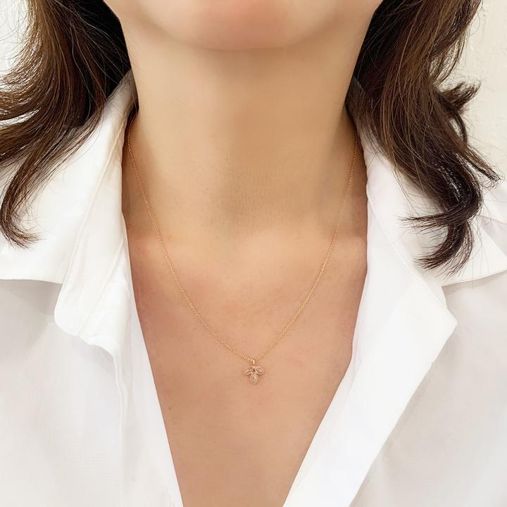 Lilah Diamond Necklace in Rose Gold