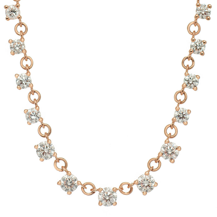 Mylene Diamond Necklace in Rose Gold