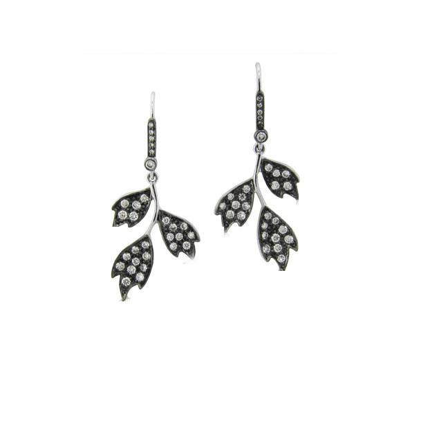 Ivy 3 Petal Diamond Drop Earrings