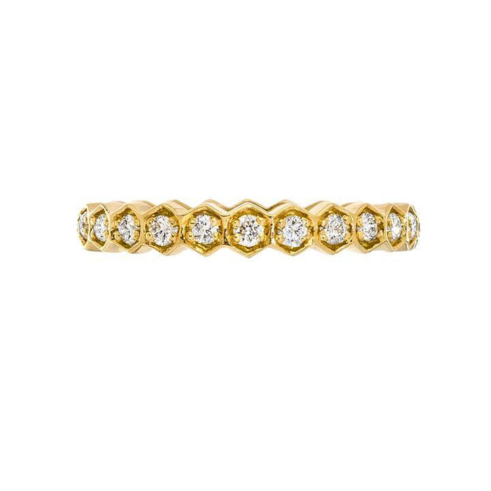 The Regency Diamond Band in Yellow Gold