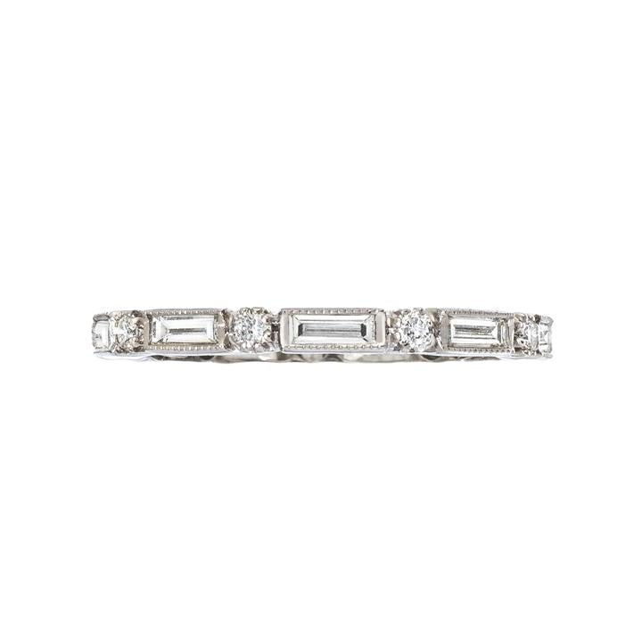 Lucy White Diamond Band in White Gold