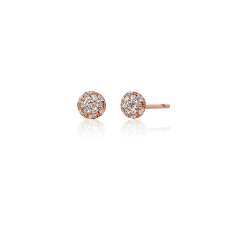 Mini Disco Earrings in Rose Gold