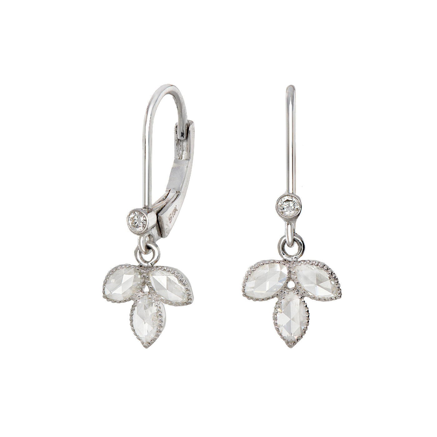 Lilah Rose Cut Diamond Drop Earrings