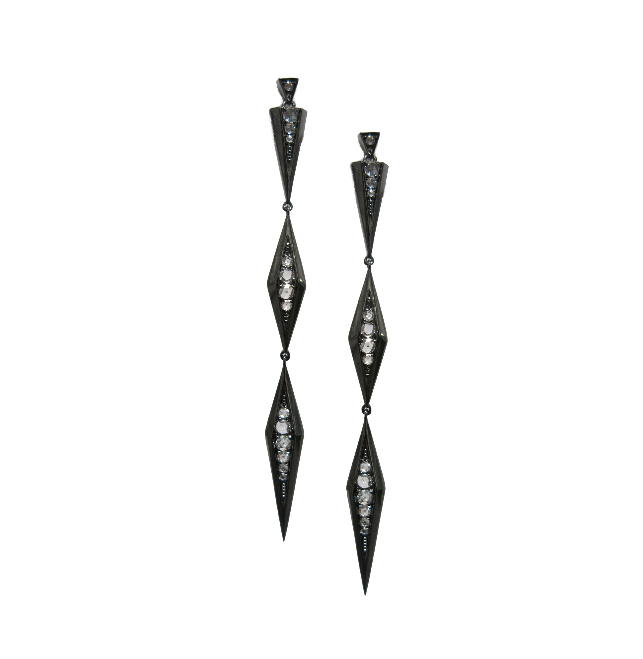 Triple Spike Earrings
